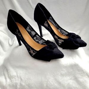 Black Lace Heels by Lauren C